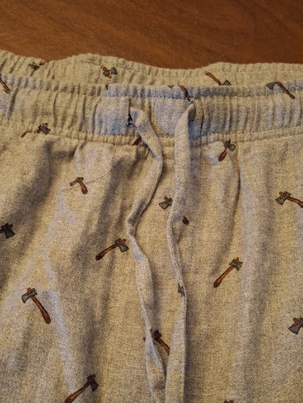NWOT Sonoma Gray Pajama Pants with Axe Embroidery